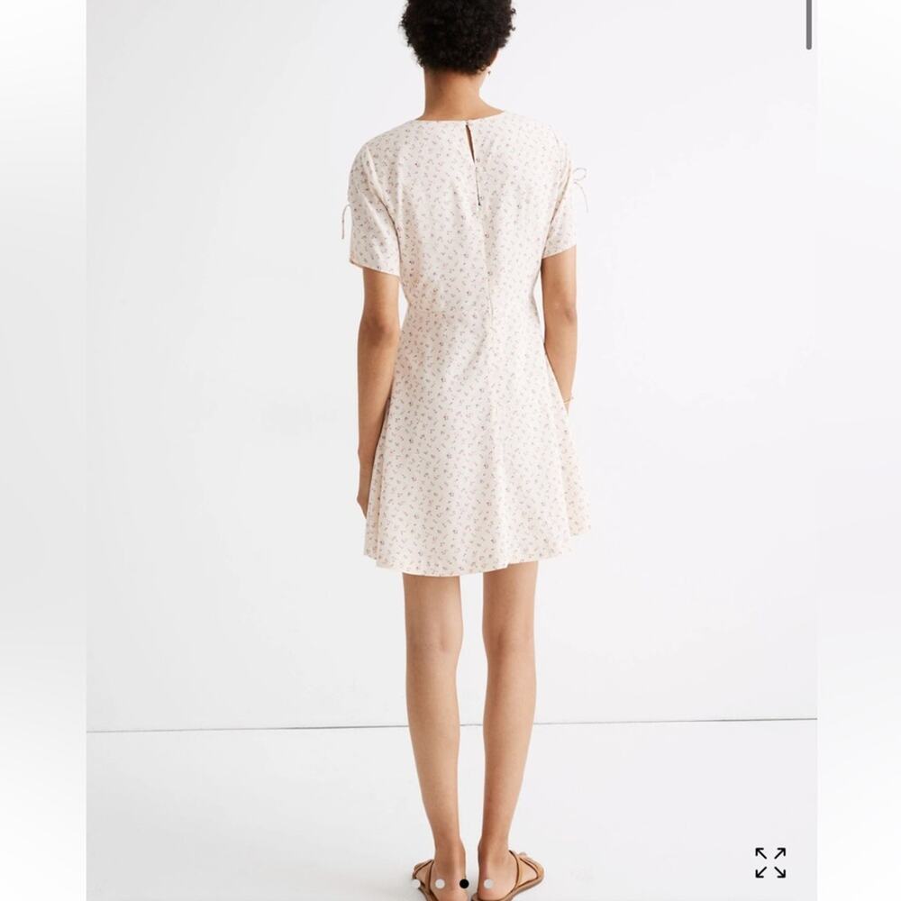 Madewell Tie-Sleeve Retro Floral Dress in Dutch Dandelions W1361 Sz 14 - Picture 3 of 13